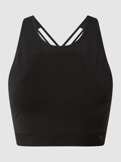 PUMA PERFORMANCE Crop Top mit Label-Details Black 1