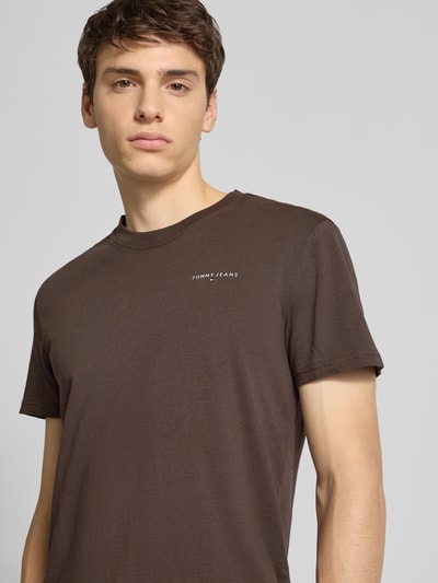 Tommy Jeans Regular fit T-shirt van puur katoen Donkerbruin - 3