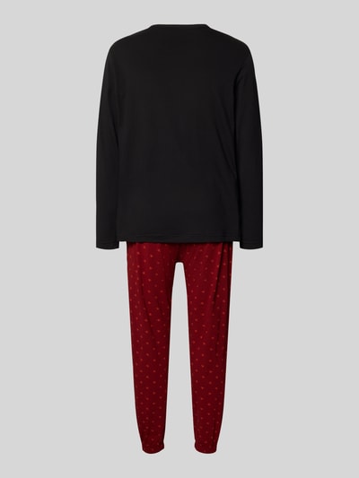 Calvin Klein Underwear Pyjama mit Logo-Muster und Label-Stitching Bordeaux 3