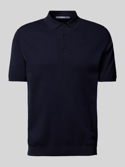 PEOPLE OF SHIBUYA Koszulka polo z bocznymi rozcięciami model ‘NITO’ Granatowy 2