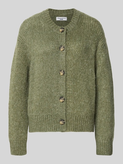 Marc O'Polo Denim Relaxed fit gebreid jack van scheerwolmix  Kaki - 2