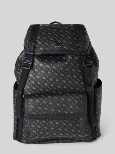 BOSS Rucksack mit Label-Applikation Modell 'ICON' Anthrazit 2