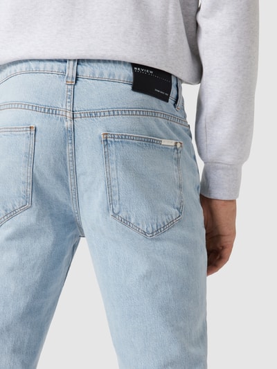 REVIEW Straight fit jeans met labelpatch Lichtblauw - 3