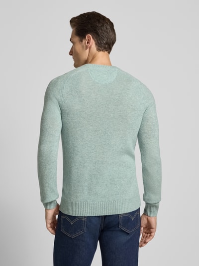 MCNEAL Regular fit gebreide pullover van pure wol Lichtturquoise gemêleerd - 5