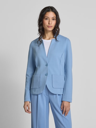 Tom Tailor Regular Fit Blazer mit Baumwoll-Anteil Hellblau 4