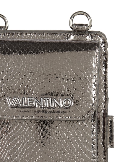 VALENTINO BAGS Torebka na telefon komórkowy z efektem metalicznym  Srebrny 4