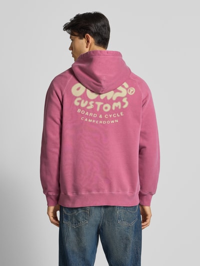 DEUS EX MACHINA Hoodie met kangoeroezak, model 'DEBRIS REVERSE' Bordeaux - 5