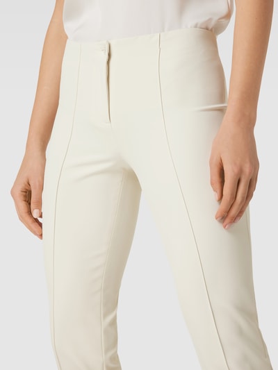 Cambio Verkorte broek met persplooien, model 'ROS' Beige - 3