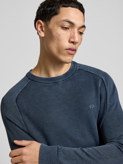 Pepe Jeans Regular Fit Pullover aus reiner Baumwolle Modell 'FLEET' Jeansblau 3