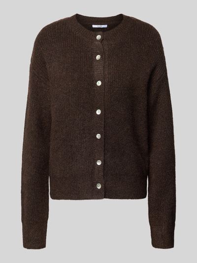 VILLA SOPHIE Strickjacke aus Viskose-Mix Modell 'NAOMI' Dunkelbraun 2