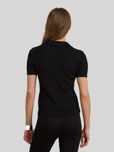 Lauren Ralph Lauren Koszulka polo o kroju regular fit z tkanego materiału – mieszanka bawełny Czarny 5