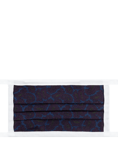 Ascot Mund Nase Maske Mit Paisley Dessin Blau Online Kaufen