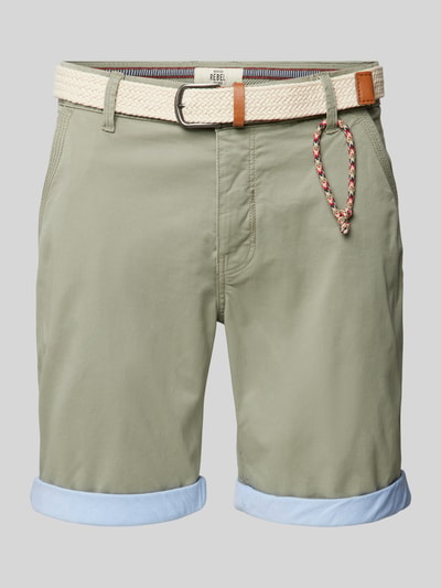 Redefined Rebel Regular Fit Shorts mit Gürtel in Flecht-Optik Modell 'MAGNUS' Lind 2