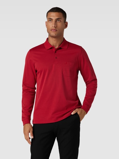 RAGMAN Poloshirt im langärmeligen Design Rot 4