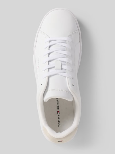 Tommy Hilfiger Low Top Sneaker aus Leder-Mix Weiss 3