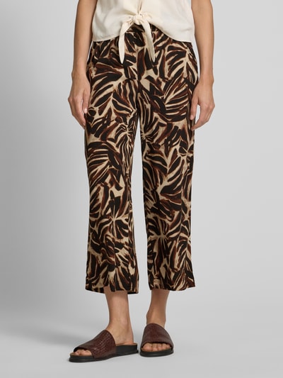 Soyaconcept Caprihose aus Viskose mit elastischem Bund Modell 'ROKSANA' Dunkelbraun 4