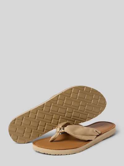 Tommy Hilfiger Teenslippers met labeldetail, model 'ELEVATED' Beige - 4