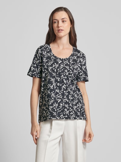 Esprit T-shirt met all-over print Zwart - 4