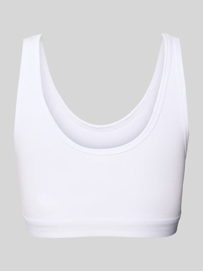 Snocks Bustier mit elastischem Bund und Label-Detail Weiss 3