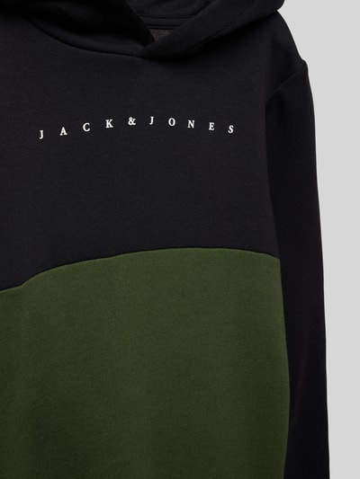 Jack & Jones Hoodie mit Label-Print Modell 'STAR' Black 2