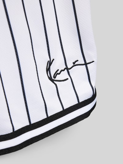 KARL KANI Szorty z dzianiny dresowej z wpuszczanymi kieszeniami Biały 2