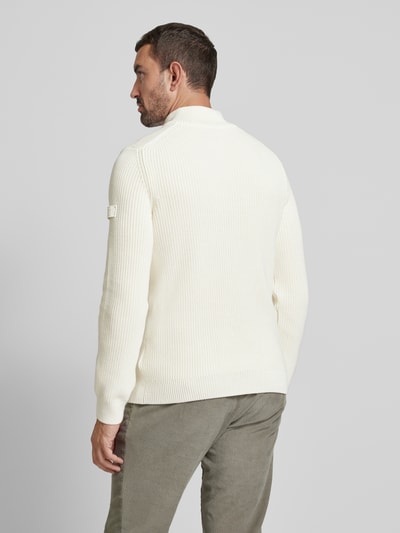 JOOP! Jeans Gebreide pullover met schipperskraag Offwhite - 5