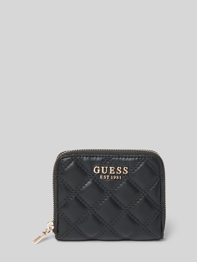 Guess Portemonnaie mit Steppnähten Modell 'GIULLY' Black 1