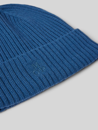 Marc O'Polo Leichter Beanie aus reinem Kaschmir mit Ripp-Struktur Marine 2