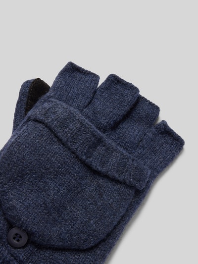 Barts Handschoenen met labeldetail, model 'HAAKON' Marineblauw - 3