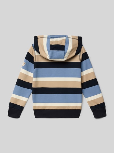 Steiff Hoodie met kangoeroezak Rookblauw - 3