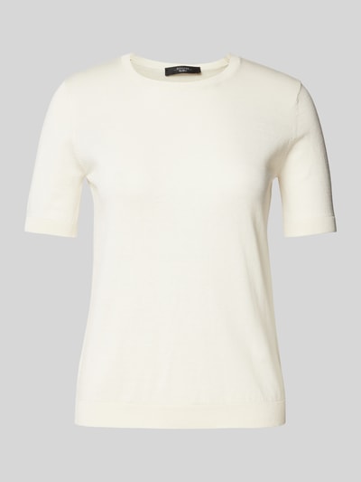 Weekend Max Mara Gebreid shirt met ronde hals, model 'AGRO' Offwhite - 2