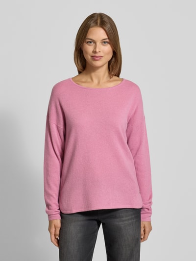 Fynch-Hatton Gebreide pullover van puur kasjmier met ronde hals Rosé - 4