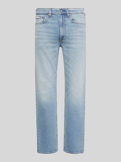 Calvin Klein Jeans Straight Fit Jeans aus reiner Baumwolle Hellblau 2