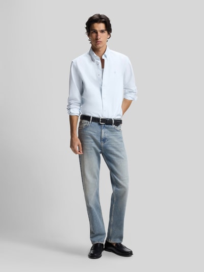 BOSS straight fit jeans van katoenmix Jeansblauw - 1