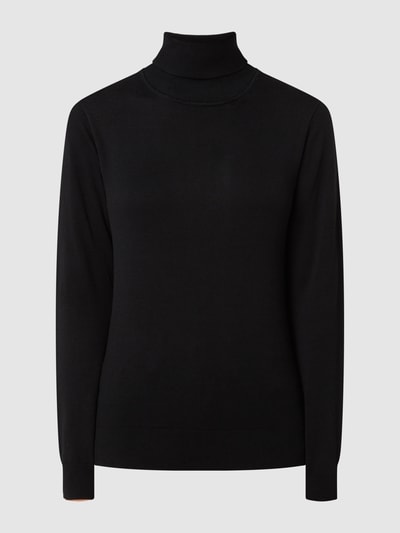 Tom Tailor Rollkragenpullover aus Baumwoll-Viskose-Mix  Black 2