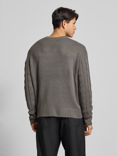 KARL KANI Strickpullover mit gerippten Abschlüssen Black 5