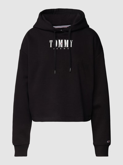 Tommy Jeans Hoodie mit Label-Print Schwarz 2