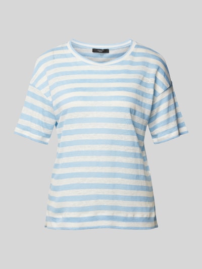 Weekend Max Mara T-shirt met extra brede schouders, model 'FALLA' Bleu - 2