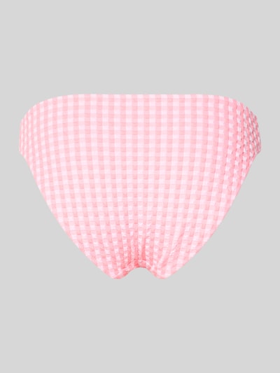 Produktfoto, Bikinihose mit Knotendetail Modell 'MARY LYNN' von Marie Jo, dames bikinibroekje materiaalmix met stretch, nauwsluitend, knoopdetail, roze ruittextuur