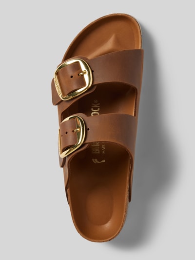 Birkenstock Sandalen aus Leder mit Dornschließe Modell 'Arizona' Cognac 3