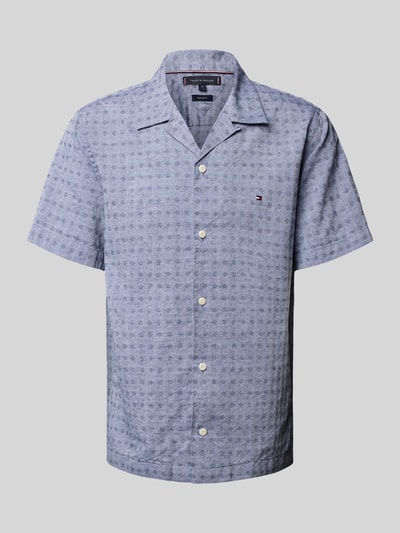 Tommy Hilfiger Regular Fit Freizeithemd aus Baumwoll-Leinen-Mix Blau 2