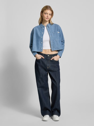 Calvin Klein Jeans Cropped Bluse in Denim-Optik Jeansblau 1