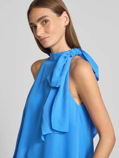 Gestuz Top bluzkowy o kroju regular fit z kokardą model ‘sanka’ Królewski niebieski 3