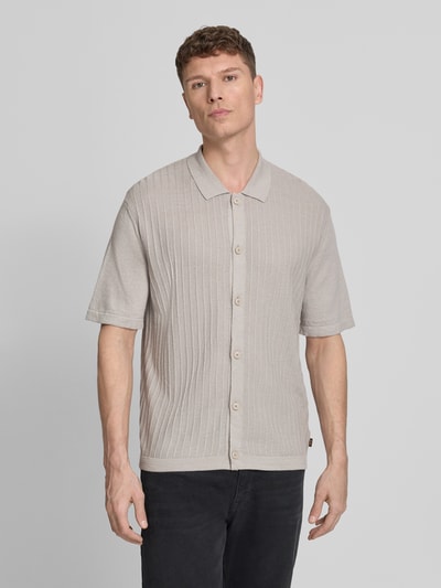 BOSS Orange Poloshirt aus Leinen-Baumwoll-Mix Modell 'AMICINO' Sand 4