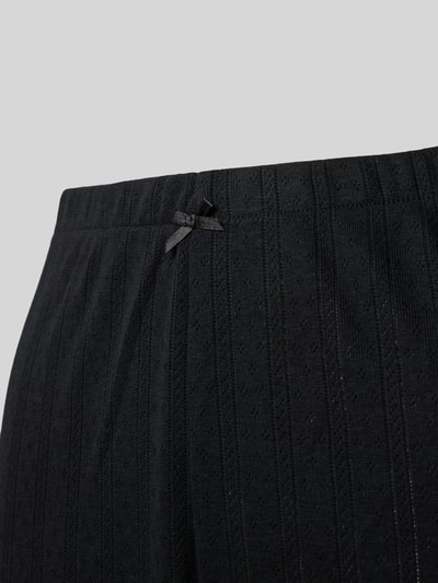 Jake*s Casual Regular Fit Pyjama-Hose in Pointelle-Optik Black 2