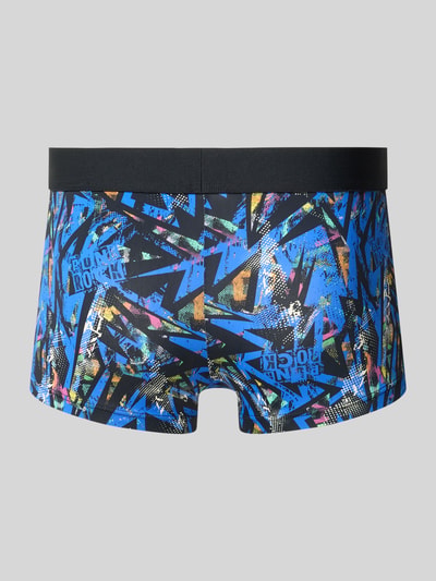 Produktfoto, Trunks mit elastischem Logo-Bund Modell 'Clash' von HOM, bunte grafische Muster, körpernaher Schnitt, Material-Mix mit Stretch-Anteil
