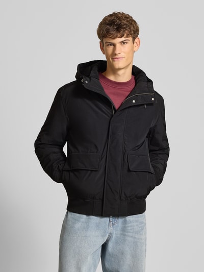Tommy Jeans Regular Fit Bomberjacke mit Kapuze Black 4