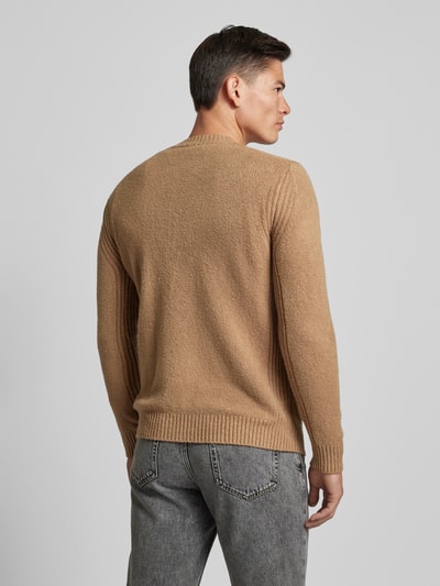 Cinque Gebreide pullover met ronde hals, model 'ZAC' Hazelnoot - 5