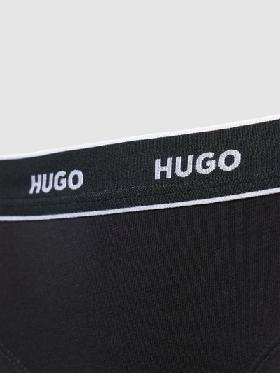 HUGO Slip met label in band, model 'CAROUSEL' Zwart - 2