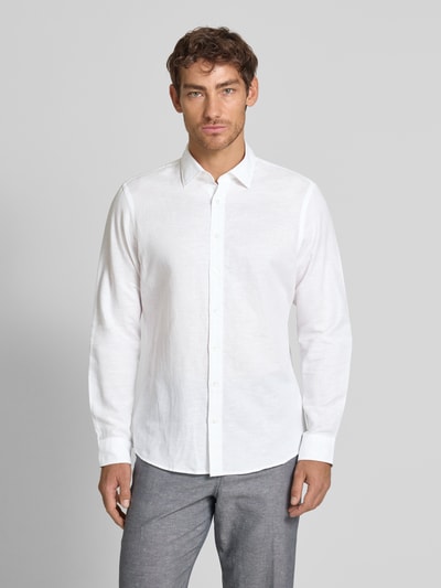 Jake*s Slim fit zakelijk overhemd met knoopsluiting Wit - 4